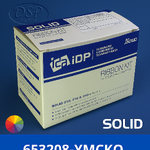 ขายถูก Solid ริบบอนสีแท้ IDP 653208 (YMCKO): พิมพ์บัตรสีเต็มใบ คมชัด 250 ภาพ/ม้วน 🎨