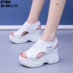 รองเท้าลำลองเสริมส้นเปิดข้าง (สีขาว)