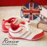 รองเท้าผ้าใบ Sport พาสเทล (สีแดง)