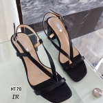 รองเท้าส้นตันสายคีบสไตล์แฟชั่นเกาหลี (สีดำ)