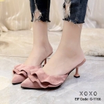 รองเท้าเปิดส้นสักหลาดนิ่ม (สีชมพู)