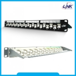 ขายถูก Link Shield CAT 6A PATCH PANEL 24 Port (US-3324S) แผงแบบเรียบ Original
