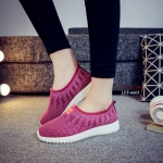 รองเท้าผ้าใบทรงสวมสไตล์ลำลอง (สีบานเย็น)