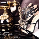 รองเท้าส้นเข็มสไตล์ Jimmy Choo (สีดำ)