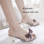 รองเท้าส้นสูงเปิดส้น Style Poem (สีทอง)