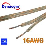 สายลำโพง16AWG Dynacom / ลวดทองแดงสีเงินคาดส้ม