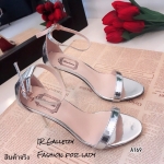 รองเท้าส้นสูงสายคาดเล็ก (สีเงิน)