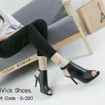 รองเท้าส้นเข็มรัดข้อแบบเปิดส้น