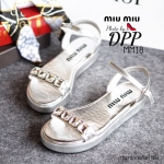 รองเท้าแตะ MIUMIU Sandal (เงิน)