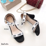 รองเท้าส้นตัน Style Dior (สีดำ)