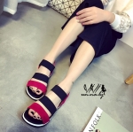 รองเท้าลำลองทูโทน (สีแดง)