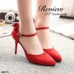 พร้อมส่ง : รองเท้าส้นเข็ม Style Zara (สีแดง)