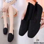 รองเท้าคัทชูไหมพรมนิ่ม (สีดำ)