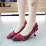 รองเท้าคัทชูส้นแกจกันแต่งชาย (สีแดง)