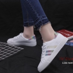 รองเท้าผ้าใบSport girl แต่งแถบกลิตเตอร์ (สีรุ้ง)