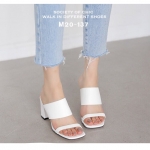 รองเท้าลำลองเปิดส้นสไตล์ Maxi (สีขาว)