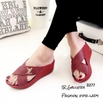 รองเท้าส้นเตารีดเพื่อสุขภาพแต่งอะไหล่ (สีแดง)