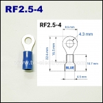 หางปลากลม หุ้ม(สีน้ำเงิน) T-LUG / RF2.5-4