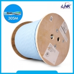 ขายถูก LINK US-9256LSZH CAT6A Indoor U/FTP Cable, Bandwidth 500MHz, 23 AWG, LSZH, Aqua Blue Color 305 M./Rol