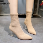 รองเท้าบูทส้นแก้ว (สีกากี)