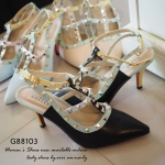 พร้อมส่ง : รองเท้า Valentino Pastel Heels 2015 (สีดำพาสเทล)