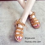 รองเท้าลำลองหนังกลับสไตล์วินเทจ (สีน้ำตาล)