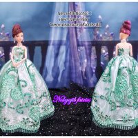 ชุดราตรียาวสีเขียวNo.1