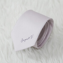 เนคไท สั่งทำใส่ชื่อ ขนาด 2.5" - Minimal - Tie Light Pink