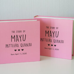 อัลบั้มสั่งทำใส่ชื่อ ลาย Minimal - Pink