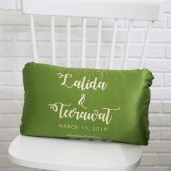 หมอนอิงทรงสี่เหลี่ยมยาว Name - Light Green