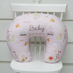 หมอนรองให้นม Nursing Pillow แบบพร้อมส่ง ลาย Snakes in the garden - Pink
