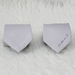 เนคไท สั่งทำใส่ชื่อ ขนาด 3.5" - Minimal - Pig Grey