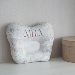 หมอนเด็ก หมอนหลุม Baby Pillow สั่งทำใส่ชื่อ ลาย Zodiac - Grey