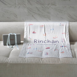 ผ้าห่มสั่งทำใส่ชื่อ Vehicle - Grey