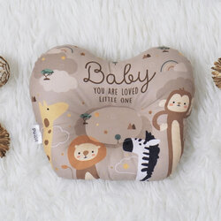 หมอนหลุม Baby Pillow แบบพร้อมส่ง ลายซาฟารี สีน้ำตาล - Safari - Brown