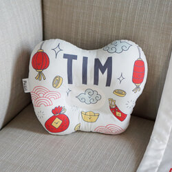 หมอนเด็ก หมอนหลุม Baby Pillow สั่งทำใส่ชื่อ ลาย Chinese Calendar - White