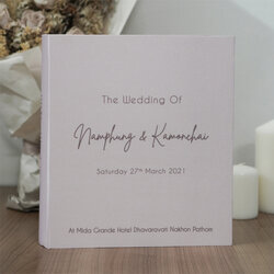 อัลบั้มสั่งทำใส่ชื่อ ลาย Minimal - Pink (สีตามไฟล์ลูกค้า)