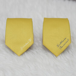 เนคไท สั่งทำใส่ชื่อ ขนาด 3" - Minimal - Monkey Yellow
