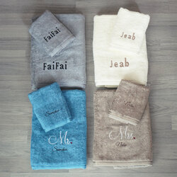 ผ้าขนหนูพร้อมส่ง/ปักชื่อ รุ่น Luxury