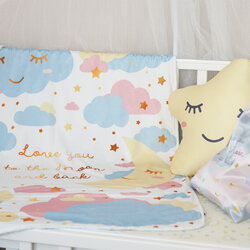 ผ้าห่ม Minky 75x100cm พร้อมส่ง ลาย Moon