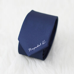 เนคไท สั่งทำใส่ชื่อ ขนาด 2" - Dark Navy