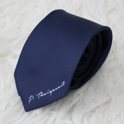 เนคไท สั่งทำใส่ชื่อ ขนาด 3" - Minimal - Dark Navy