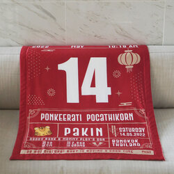 ผ้าห่มเด็ก ใส่ประวัติแรกเกิด ลาย Chinese Calendar - Red