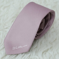 เนคไท สั่งทำใส่ชื่อ ขนาด 3" - Minimal - Rose Taupe