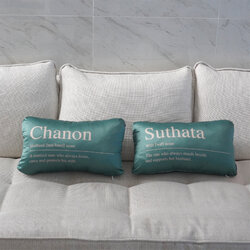 หมอนอิงทรงสี่เหลี่ยมยาว Dictionary - Green (ราคาต่อใบ)