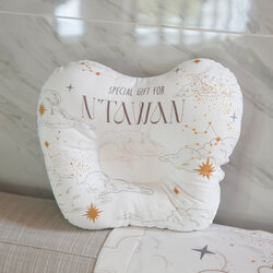 หมอนเด็ก หมอนหลุม Baby Pillow สั่งทำใส่ชื่อ ลาย Zodiac - White
