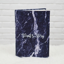 อัลบั้มสั่งทำใส่ชื่อ ลายหินอ่อนสีกรม - Navy Marble
