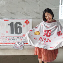 ชุดของขวัญเด็กแรกเกิด ผ้าคลุมให้นม + ผ้าห่มขนาด 75x100cm ลาย Chinese Calendar