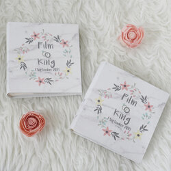 อัลบั้มสั่งทำใส่ชื่อ ลายหินอ่อน - Marble - Floral Frame