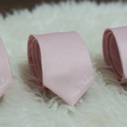 เนคไท สั่งทำใส่ชื่อ ขนาด 3" - Minimal - Light Pink